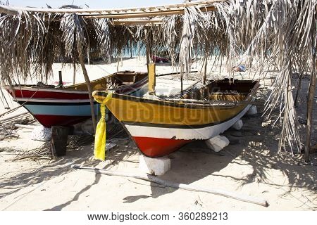 View Landscape And Wind With Kolek Or Koleh Traditional Fishing Boat Of Lower Southern Provinces Of