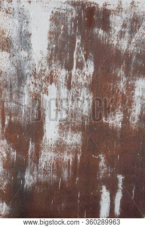 Rust Paint Texture In Rotation, Pieces Of Old Paint.