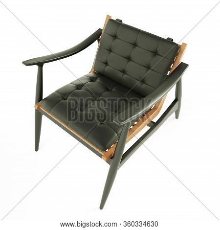 3d Rendering Of Modern Chair Made Of Isolated On A White Background