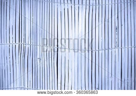 Old Wooden Background Blinds Painted In Pale Lilac.