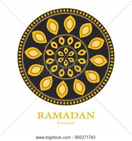 Ramadan Greeting Template. Muslim, Arbic, Islamic Ornament - Seamless Pattern, Indian Mandala Line O