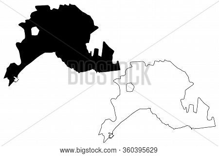 Antalya City (republic Of Turkey, Mediterranean Region) Map Vector Illustration, Scribble Sketch Cit