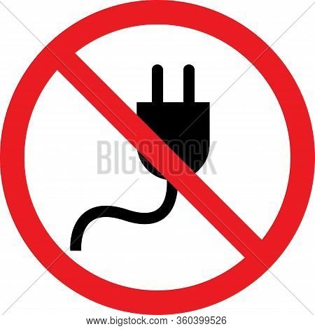 No Plug Warning Sign Vector & Photo (Free Trial) | Bigstock