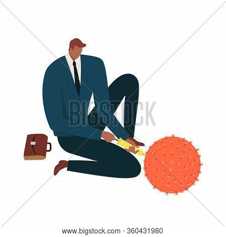 Coronavirus Outbreak Financial Crisis Help Policy, Company And Business To Survive Concept Businessm
