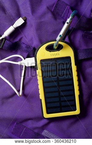 Portable solar cell for nature excursions.