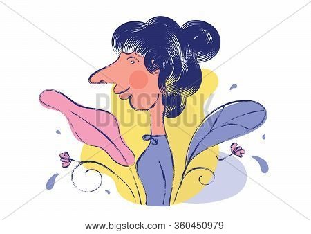 Hand drawn women vector illustrator. Flat style vector design set stock vectors. beautiful women. international women\\\\\\\'s day. vector people creative illustration,  t shirt design, women vector, women cartoon, young girl, icon design, frame vector