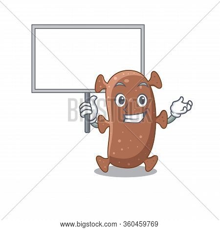 An Icon Of Actinomyces Israelii Mascot Design Style Bring A Board