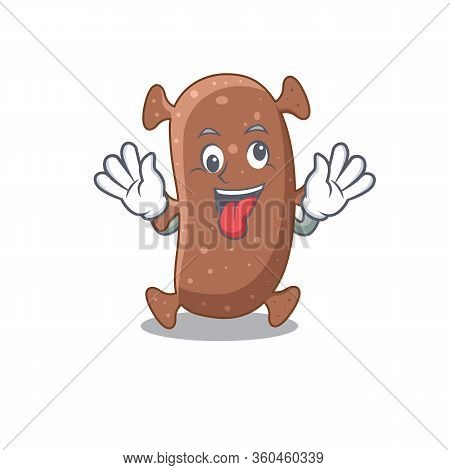 A Cartoon Design Of Actinomyces Israelii Having A Crazy Face