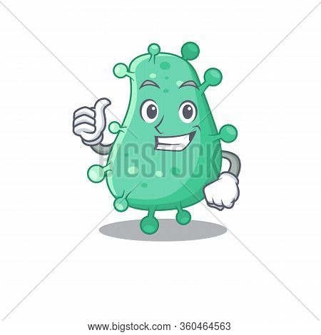 Agrobacterium Tumefaciens Cartoon Character Design Making Ok Gesture