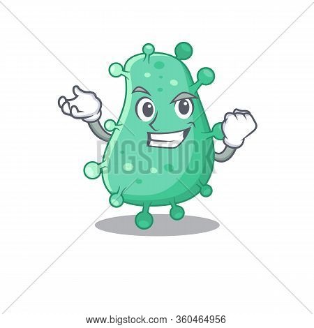 A Dazzling Agrobacterium Tumefaciens Mascot Design Concept With Happy Face