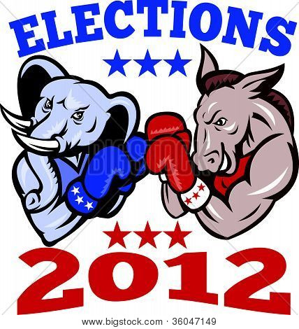 Osioł Demokratów Republikańskiej słoń maskotka