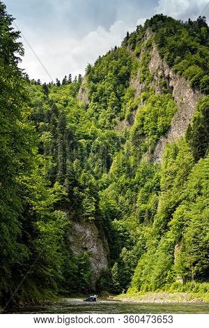 Floating Along Dunajec River In Pieniny National Park, Poland, Dunajec River - Popular Tourist Spot 