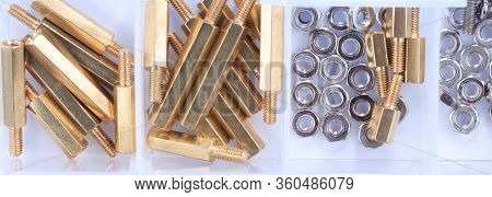 Brass Standoff Spacer Male And Female Set In Plastic Container