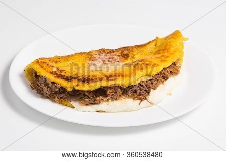Cachapa With Cheese And Meat