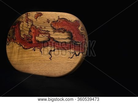 Beautiful Cutting Board For Slicing Food And Beauty Of The Kitchen Interior