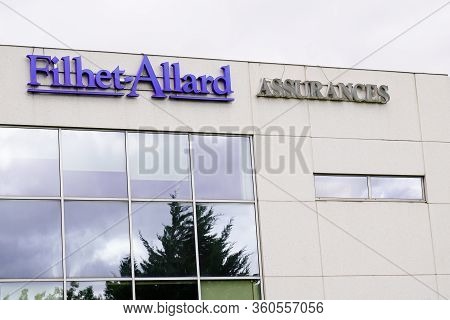 Bordeaux , Aquitaine / France - 10 02 2019 : Filhet Allard Building Sign Insurance Group French Mutu