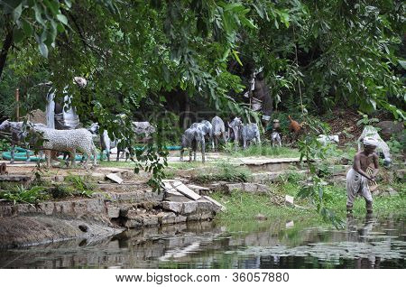 Shilparamam arts and crafts village in Hyderabad, India