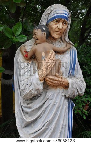 Mother Teresa statue at Shilparamam in Hyderabad, India