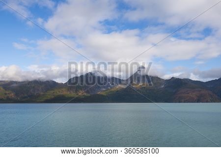 Glacier Mountain Near Aialik Glacier On Aialik Bay In Kenai Fjords National Park In Sep. 2019 Near S