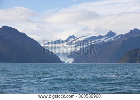 Holgate Glacier On Aialik Bay In Kenai Fjords National Park In Sep. 2019 Near Seward, Alaska Ak, Usa