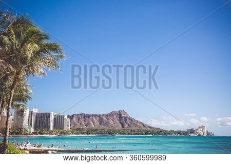 Diamond Head - Volcanic Cone On Oahu, Hawaii