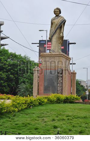 Statue of Indira Gandhi in Hyderabad, India