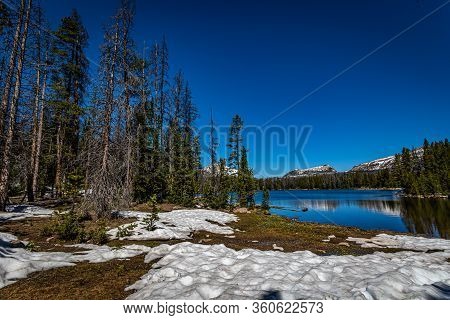 Teapot Lake Is Along The Mirror Lake Scenic Byway In The Uinta Mountains In Northern Utah.