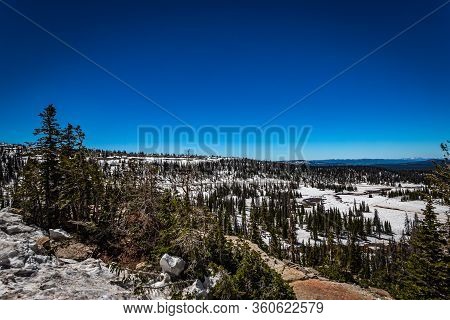 View From The Mirror Lake Scenic Byway Near Bald Mountain Pass In The Uinta Mountain Range Of Utah.