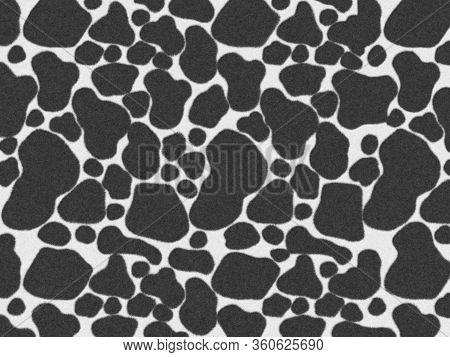The Black-white Cow Print Camouflage Texture, Carpet Animal Skin Patterns Or Backgrounds, Black And 