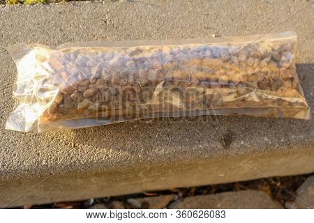 Smilnitsa, Ukraine - November 2016: Smuggled Amber Hidden In The Spare Wheel (reserve Tire) Of A Car
