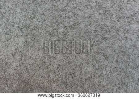 Background Gray Wool Blanket Or Felt, Close-up