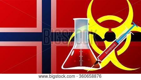 Norway Biohazard Epidemic Threat Vector Illustration Fight Coronavirus Or Any Other Disease Concept