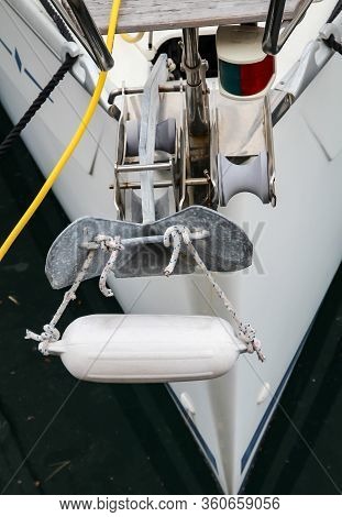 Detail Views From A Sailing Yacht In A Harbor