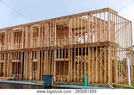 New Construction Of A House Framed New Construction Of A House Building A New House From The Ground 