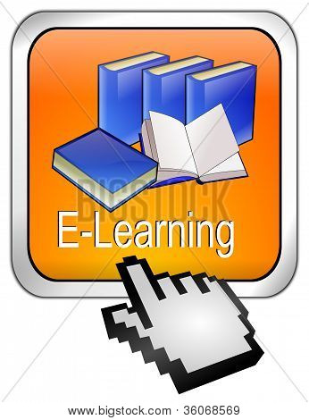 e-learning-knappen med markören