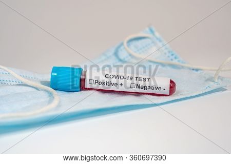Covid-19 Blood Test Sample In Vacuum Venipuncture Tube