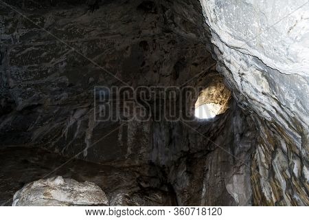 The Veterans Cave, Dug In The Left Bank Of The Danube, At Cazanele Mari, In The Ciucaru Mare Mountai