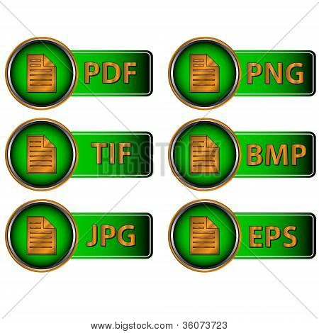 Conjunto de formatos de imagem
