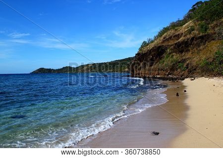 Beautiful Day At The Beach: Wonderful Beach Scenery On Fiji Islands