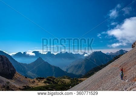 A Beautiful Sunny Autumn Day In The Alps Of Friuli Venezia-giulia, Italy