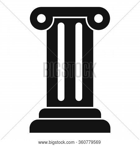 Justice Column Icon. Simple Illustration Of Justice Column Vector Icon For Web Design Isolated On Wh