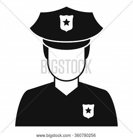 Police Man Icon. Simple Illustration Of Police Man Vector Icon For Web Design Isolated On White Back