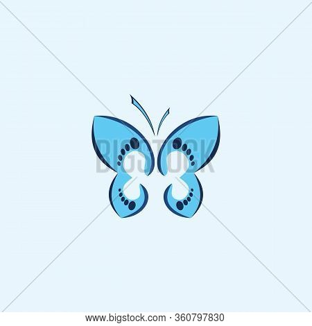 Butterfly Icon Logo Design. Vector Illustration. Butterfly Icon Logo.