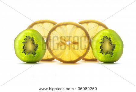 Citron og kiwi