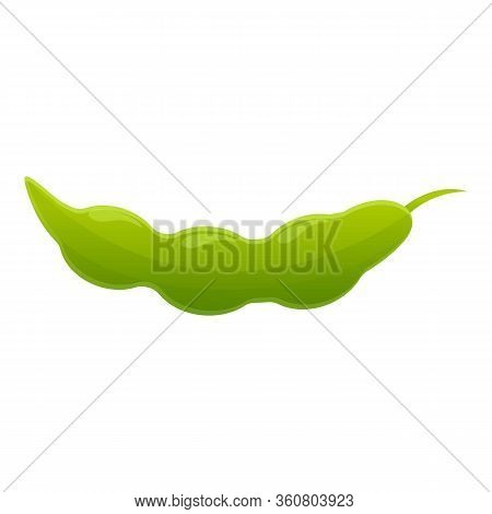 Whole Green Bean Icon. Cartoon Of Whole Green Bean Vector Icon For Web Design Isolated On White Back