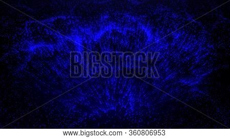 Abstract Wave Light Particles Background, Shine Dot Wave. Bokeh Particles Illustrationbackground.
