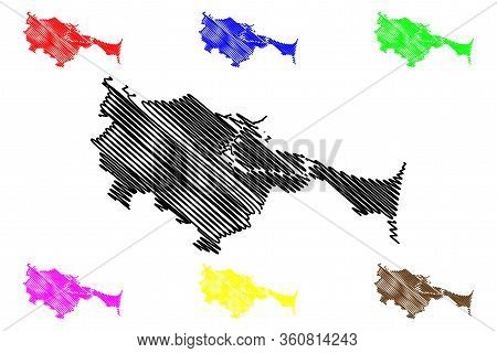 Gdansk City (republic Of Poland, Pomeranian) Map Vector Illustration, Scribble Sketch City Of Gdansk