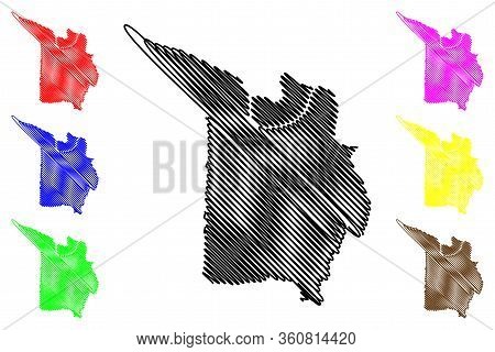 Grenoble City (french Republic, France) Map Vector Illustration, Scribble Sketch City Of Grenoble Ma