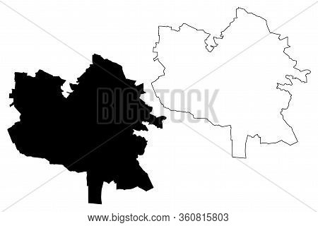 Lviv City (ukraine) Map Vector Illustration, Scribble Sketch City Of Lviv Map