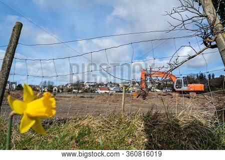 Ardara, County Donegal , Ireland - March 13 2020 : Ardara Distillery Works Stopped During The Corona